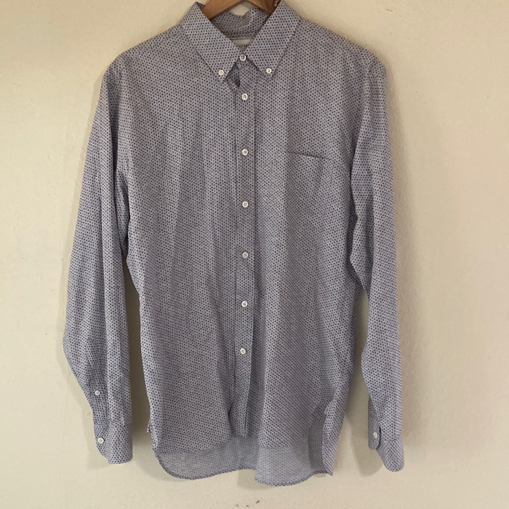 Billy Reid slim cut button down shirt. Size Large